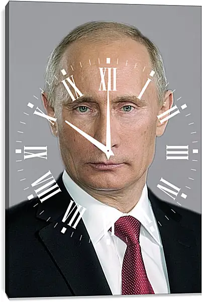 Часы картина - Владимир Владимирович Путин Часы картина - Владимир Владимирович Путин