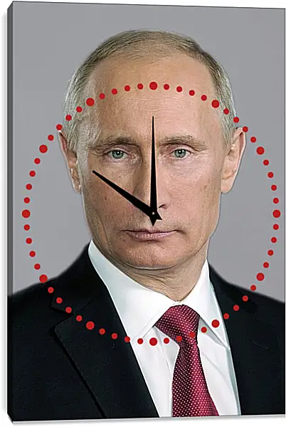 Часы картина - Владимир Владимирович Путин Часы картина - Владимир Владимирович Путин