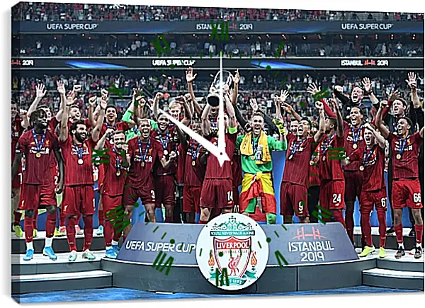 Часы картина - Победа в суперкубке. Ливерпуль. Liverpool Часы картина - Победа в суперкубке. Ливерпуль. Liverpool