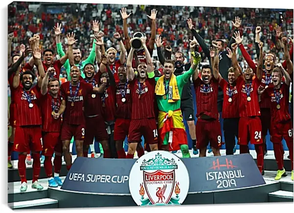 Постер на подрамнике - Победа в суперкубке. Ливерпуль. Liverpool Постер на подрамнике - Победа в суперкубке. Ливерпуль. Liverpool