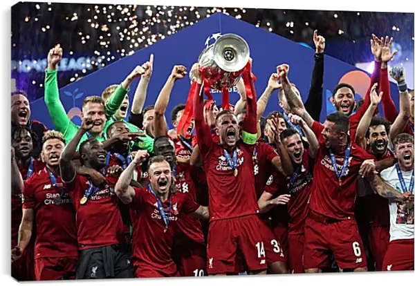 Постер на подрамнике - Победа в Лиге Чемпионов. Ливерпуль. Liverpool Постер на подрамнике - Победа в Лиге Чемпионов. Ливерпуль. Liverpool