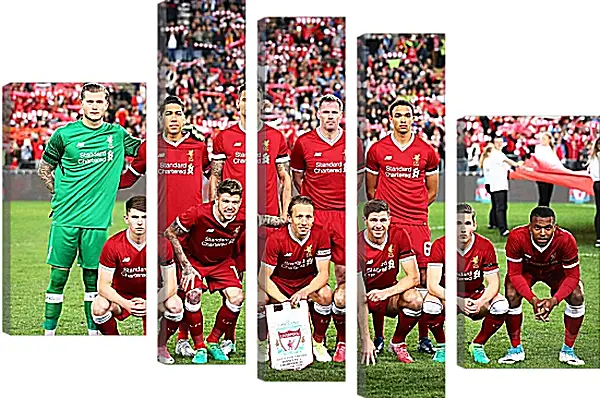 Модульная картина - Фото перед матчем ФК Ливерпуль. FC Liverpool Модульная картина - Фото перед матчем ФК Ливерпуль. FC Liverpool