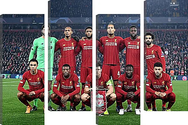 Модульная картина - Фото перед матчем ФК Ливерпуль. FC Liverpool Модульная картина - Фото перед матчем ФК Ливерпуль. FC Liverpool
