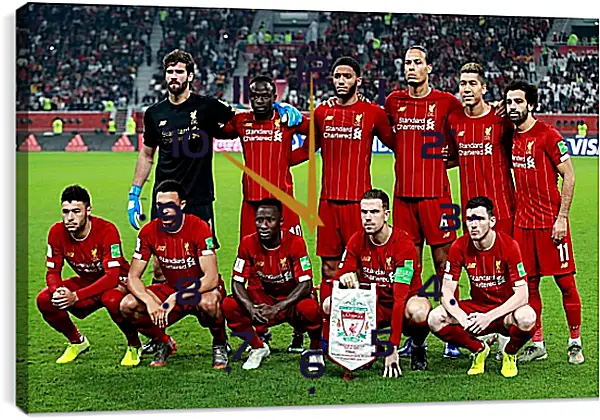 Часы картина - Фото перед матчем ФК Ливерпуль. FC Liverpool Часы картина - Фото перед матчем ФК Ливерпуль. FC Liverpool
