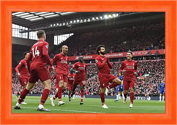 Картина в раме - Празднование гола. Ливерпуль. Liverpool Картина в раме - Празднование гола. Ливерпуль. Liverpool