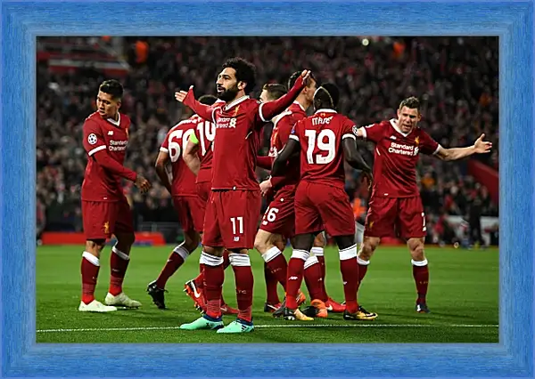 Картина в раме - Празднование гола. Ливерпуль. Liverpool Картина в раме - Празднование гола. Ливерпуль. Liverpool
