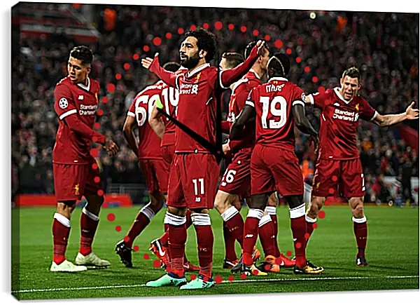 Часы картина - Празднование гола. Ливерпуль. Liverpool Часы картина - Празднование гола. Ливерпуль. Liverpool