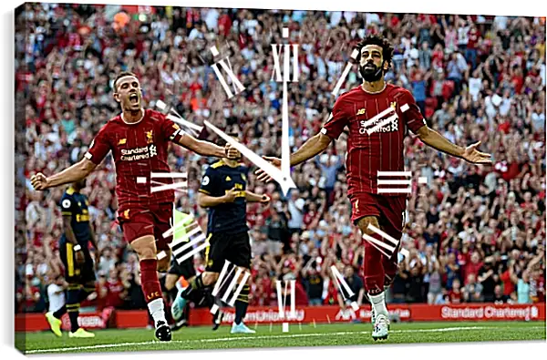 Часы картина - Празднование гола. Ливерпуль. Liverpool Часы картина - Празднование гола. Ливерпуль. Liverpool