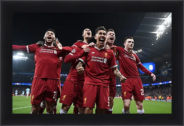 Картина в раме - Празднование гола. Ливерпуль. Liverpool Картина в раме - Празднование гола. Ливерпуль. Liverpool
