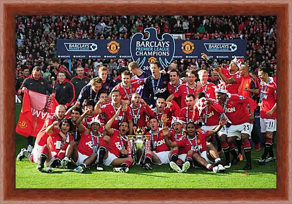 Картина в раме - Победа в АПЛ. ФК Манчестер Юнайтед. FC Manchester United Картина в раме - Победа в АПЛ. ФК Манчестер Юнайтед. FC Manchester United