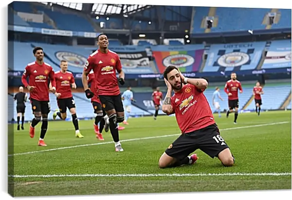 Постер на подрамнике - Празднование гола. Манчестер Юнайтед. Manchester United Постер на подрамнике - Празднование гола. Манчестер Юнайтед. Manchester United