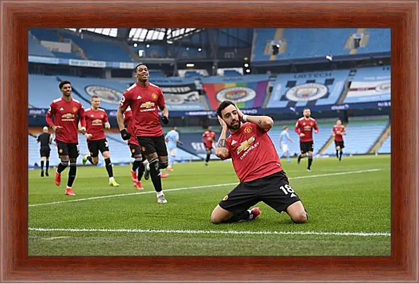 Картина в раме - Празднование гола. Манчестер Юнайтед. Manchester United Картина в раме - Празднование гола. Манчестер Юнайтед. Manchester United