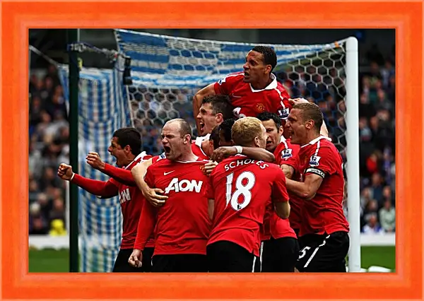 Картина в раме - Празднование гола. Манчестер Юнайтед. Manchester United Картина в раме - Празднование гола. Манчестер Юнайтед. Manchester United