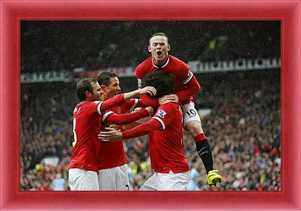 Картина в раме - Празднование гола. Манчестер Юнайтед. Manchester United Картина в раме - Празднование гола. Манчестер Юнайтед. Manchester United