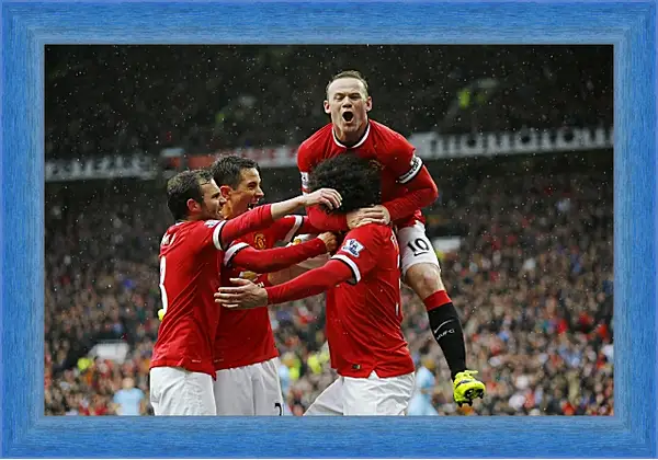 Картина в раме - Празднование гола. Манчестер Юнайтед. Manchester United Картина в раме - Празднование гола. Манчестер Юнайтед. Manchester United