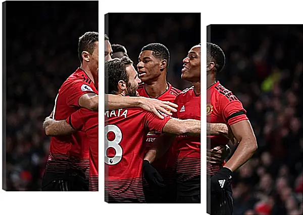 Модульная картина - Празднование гола. Манчестер Юнайтед. Manchester United Модульная картина - Празднование гола. Манчестер Юнайтед. Manchester United