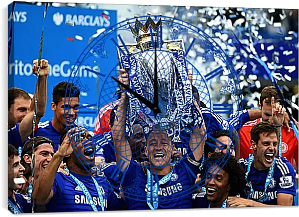 Часы картина - Победа в АПЛ. ФК Челси. FC Chelsea Часы картина - Победа в АПЛ. ФК Челси. FC Chelsea