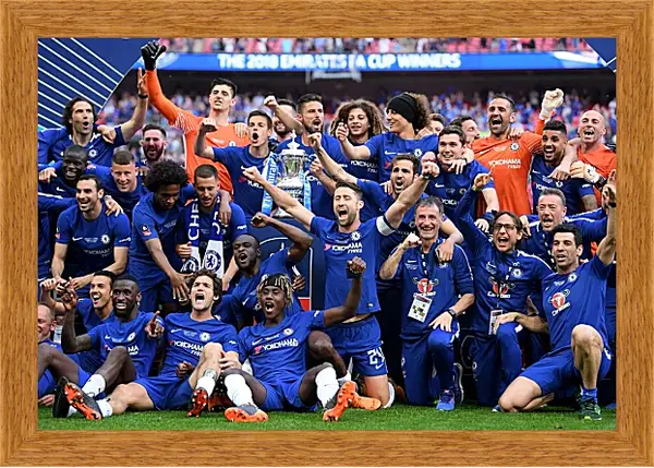 Картина в раме - Победа в кубке Англии. ФК Челси. FC Chelsea Картина в раме - Победа в кубке Англии. ФК Челси. FC Chelsea