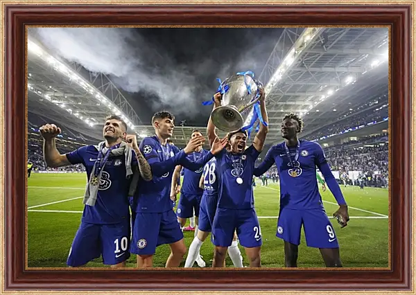 Картина в раме - Победа в Лиге Чемпионов. ФК Челси. FC Chelsea Картина в раме - Победа в Лиге Чемпионов. ФК Челси. FC Chelsea