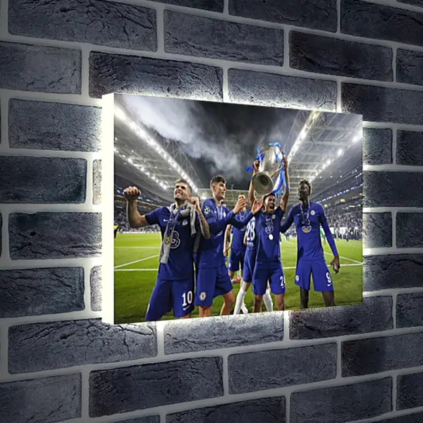 Лайтбокс световая панель - Победа в Лиге Чемпионов. ФК Челси. FC Chelsea Лайтбокс световая панель - Победа в Лиге Чемпионов. ФК Челси. FC Chelsea