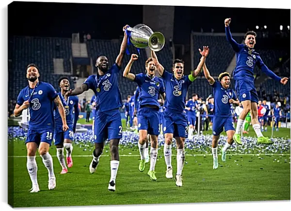 Постер на подрамнике - Победа в Лиге Чемпионов. ФК Челси. FC Chelsea Постер на подрамнике - Победа в Лиге Чемпионов. ФК Челси. FC Chelsea