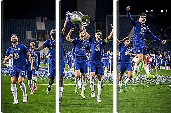 Модульная картина - Победа в Лиге Чемпионов. ФК Челси. FC Chelsea Модульная картина - Победа в Лиге Чемпионов. ФК Челси. FC Chelsea