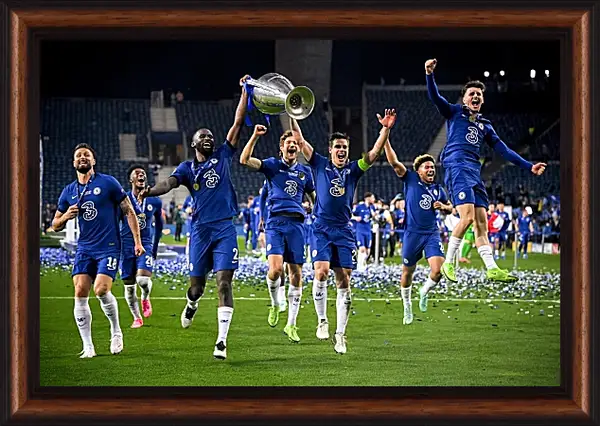 Картина в раме - Победа в Лиге Чемпионов. ФК Челси. FC Chelsea Картина в раме - Победа в Лиге Чемпионов. ФК Челси. FC Chelsea