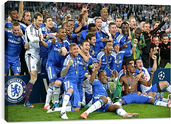 Постер на подрамнике - Победа в Лиге Чемпионов. ФК Челси. FC Chelsea Постер на подрамнике - Победа в Лиге Чемпионов. ФК Челси. FC Chelsea