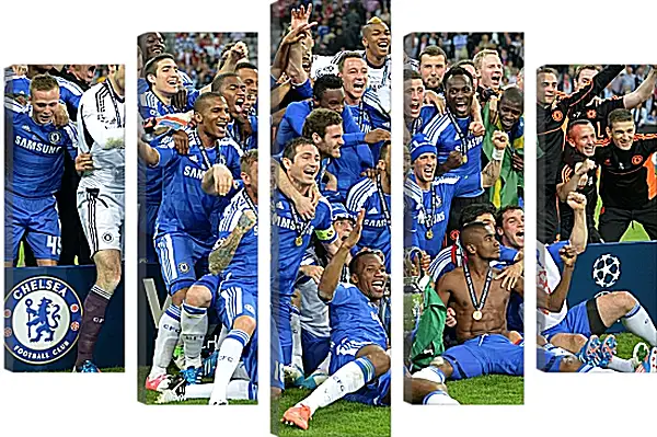 Модульная картина - Победа в Лиге Чемпионов. ФК Челси. FC Chelsea Модульная картина - Победа в Лиге Чемпионов. ФК Челси. FC Chelsea