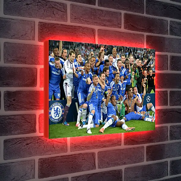 Лайтбокс световая панель - Победа в Лиге Чемпионов. ФК Челси. FC Chelsea Лайтбокс световая панель - Победа в Лиге Чемпионов. ФК Челси. FC Chelsea