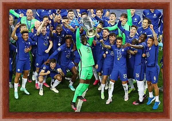 Картина в раме - Победа в Лиге Чемпионов. ФК Челси. FC Chelsea Картина в раме - Победа в Лиге Чемпионов. ФК Челси. FC Chelsea