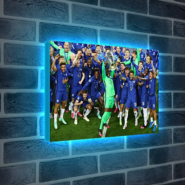Лайтбокс световая панель - Победа в Лиге Чемпионов. ФК Челси. FC Chelsea Лайтбокс световая панель - Победа в Лиге Чемпионов. ФК Челси. FC Chelsea