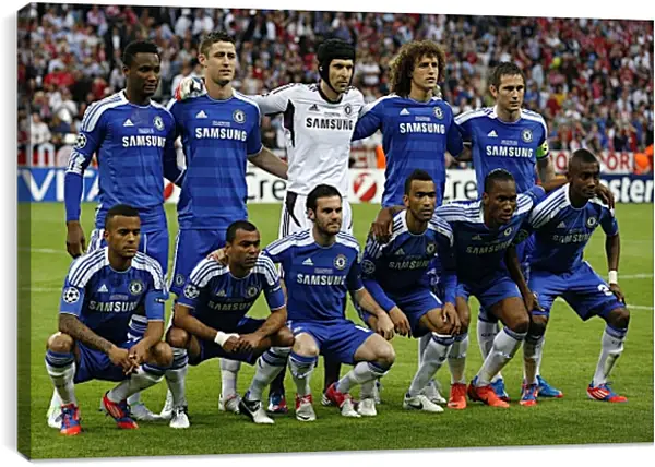 Постер на подрамнике - Фото перед матчем ФК Челси. FC Chelsea Постер на подрамнике - Фото перед матчем ФК Челси. FC Chelsea