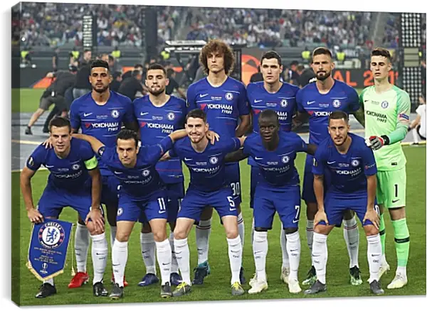 Постер на подрамнике - Фото перед матчем ФК Челси. FC Chelsea Постер на подрамнике - Фото перед матчем ФК Челси. FC Chelsea