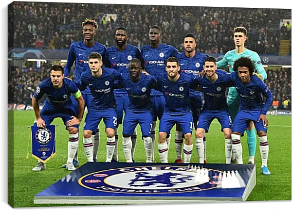 Постер на подрамнике - Фото перед матчем ФК Челси. FC Chelsea Постер на подрамнике - Фото перед матчем ФК Челси. FC Chelsea