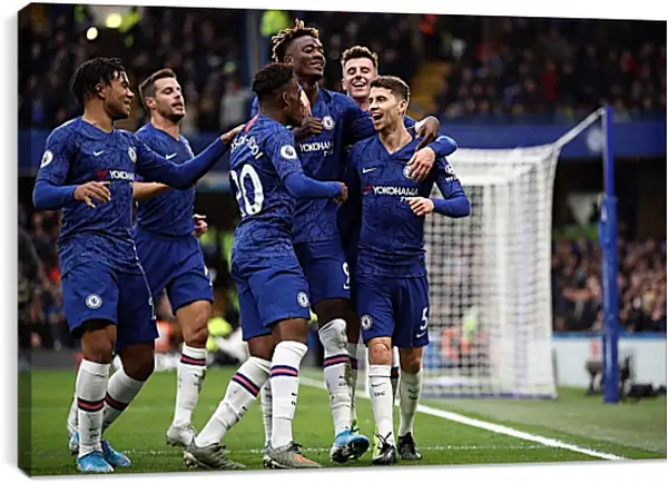 Постер на подрамнике - Празднование гола. ФК Челси. FC Chelsea Постер на подрамнике - Празднование гола. ФК Челси. FC Chelsea
