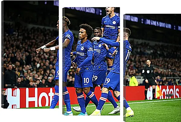 Модульная картина - Празднование гола. ФК Челси. FC Chelsea Модульная картина - Празднование гола. ФК Челси. FC Chelsea