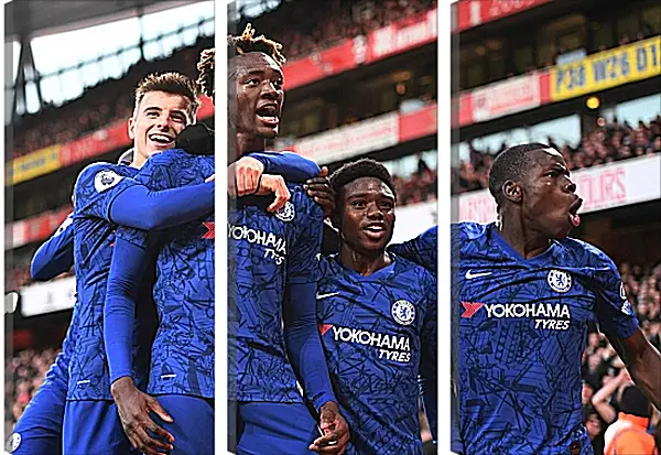 Модульная картина - Празднование гола. ФК Челси. FC Chelsea Модульная картина - Празднование гола. ФК Челси. FC Chelsea