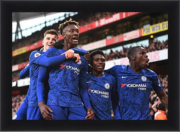 Картина в раме - Празднование гола. ФК Челси. FC Chelsea Картина в раме - Празднование гола. ФК Челси. FC Chelsea