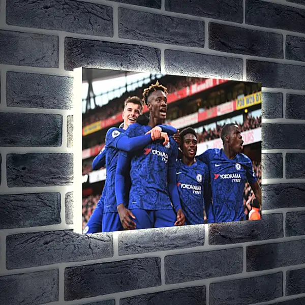 Лайтбокс световая панель - Празднование гола. ФК Челси. FC Chelsea Лайтбокс световая панель - Празднование гола. ФК Челси. FC Chelsea