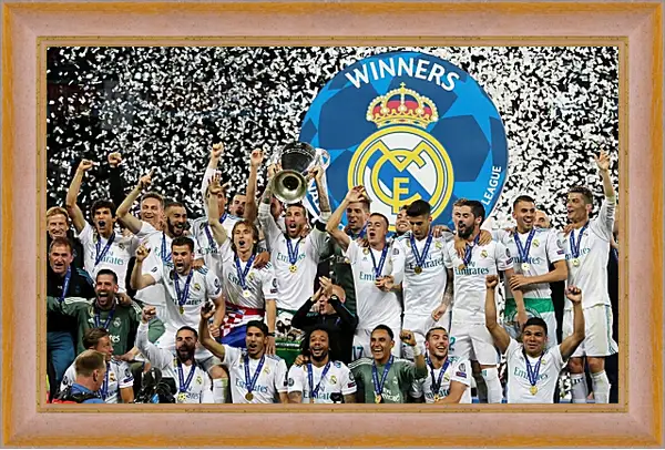 Картина в раме - Победа в Лиге Чемпионов 2018. Реал Мадрид. Real Madrid Картина в раме - Победа в Лиге Чемпионов 2018. Реал Мадрид. Real Madrid