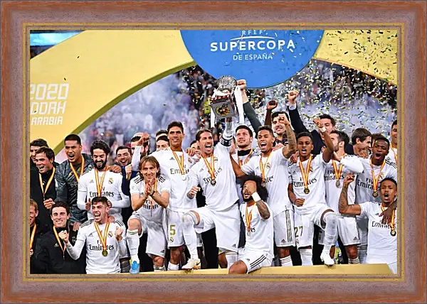 Картина в раме - Победа в суперкубке Испании. Реал Мадрид. Real Madrid Картина в раме - Победа в суперкубке Испании. Реал Мадрид. Real Madrid