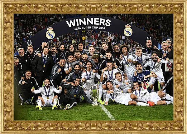 Картина в раме - Победа в суперкубке 2014. Реал Мадрид. Real Madrid Картина в раме - Победа в суперкубке 2014. Реал Мадрид. Real Madrid