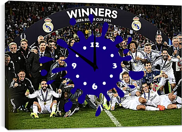 Часы картина - Победа в суперкубке 2014. Реал Мадрид. Real Madrid Часы картина - Победа в суперкубке 2014. Реал Мадрид. Real Madrid