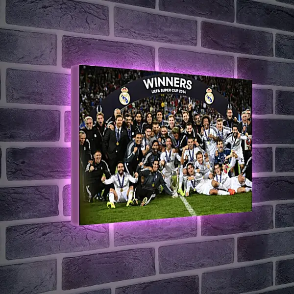 Лайтбокс световая панель - Победа в суперкубке 2014. Реал Мадрид. Real Madrid Лайтбокс световая панель - Победа в суперкубке 2014. Реал Мадрид. Real Madrid