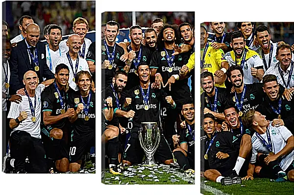 Модульная картина - Победа в суперкубке 2017. Реал Мадрид. Real Madrid Модульная картина - Победа в суперкубке 2017. Реал Мадрид. Real Madrid