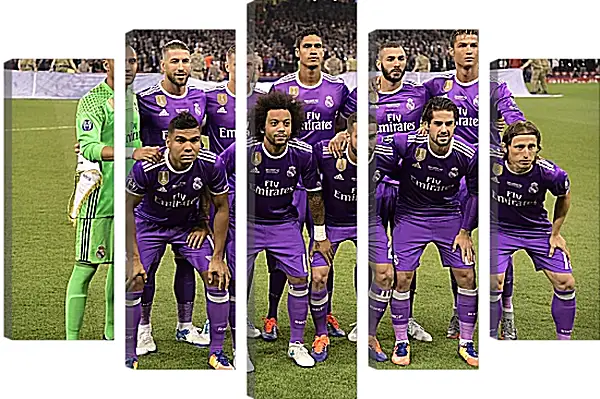 Модульная картина - Фото перед матчем ФК Реал Мадрид. FC Real Madrid Модульная картина - Фото перед матчем ФК Реал Мадрид. FC Real Madrid