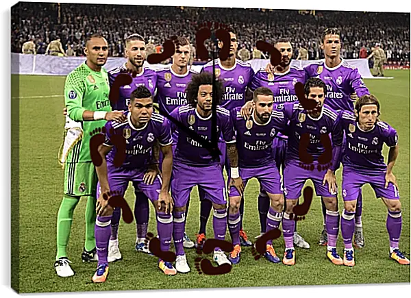 Часы картина - Фото перед матчем ФК Реал Мадрид. FC Real Madrid Часы картина - Фото перед матчем ФК Реал Мадрид. FC Real Madrid