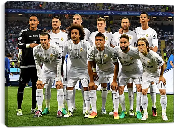 Постер на подрамнике - Фото перед матчем ФК Реал Мадрид. FC Real Madrid Постер на подрамнике - Фото перед матчем ФК Реал Мадрид. FC Real Madrid