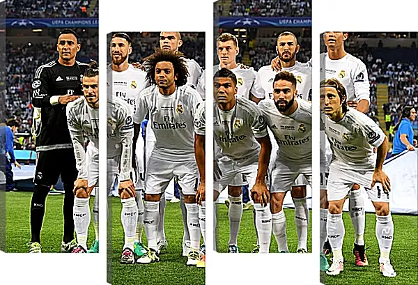 Модульная картина - Фото перед матчем ФК Реал Мадрид. FC Real Madrid Модульная картина - Фото перед матчем ФК Реал Мадрид. FC Real Madrid